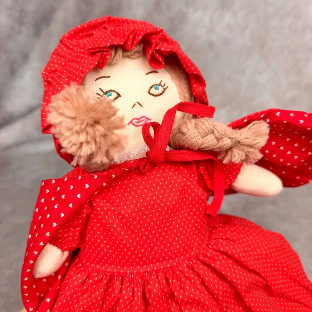 Vintage Topsy Turvy Reversible Doll Red Riding Hood Grandmother Wolf Handmade